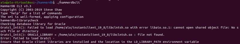 03 librarycheck failed for oracle