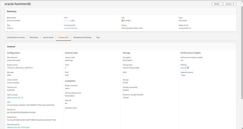 19 rds create database