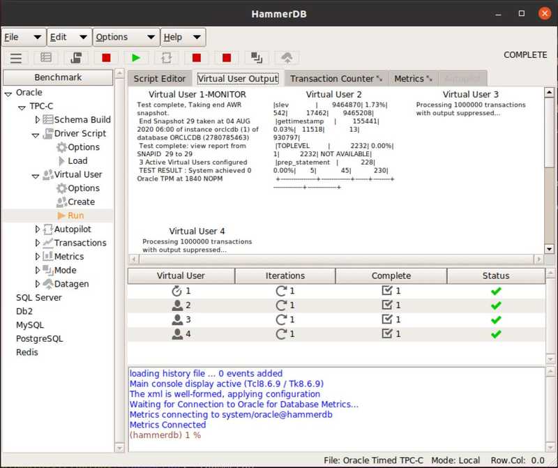 38 3 virtual users result audit dml all