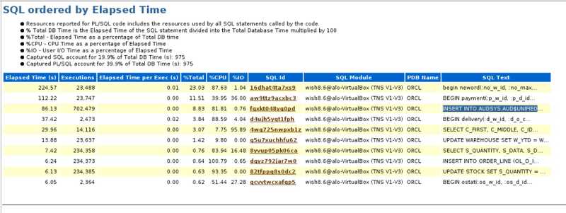 44 3 virtual users awr sql audit dml select